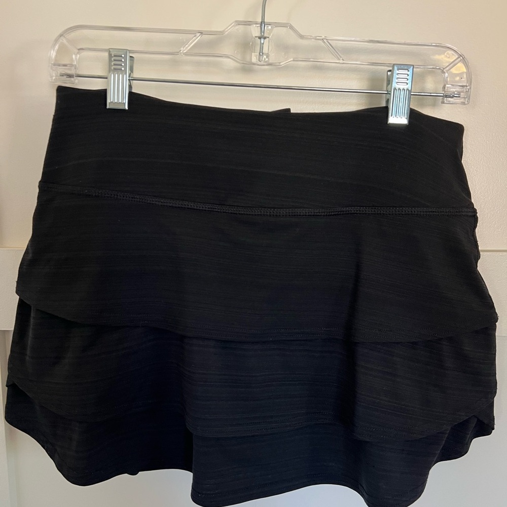 Athleta Black Tiered Mini Skirt